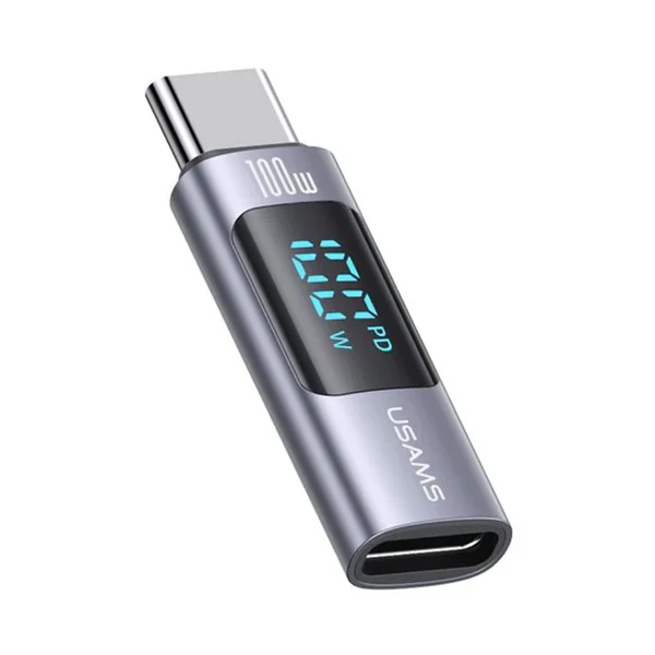 Usams Adapter US-SJ682, AU18, 100W, Tip-C na Tip-C, Crni