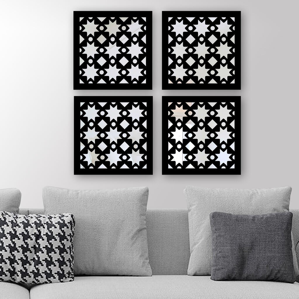 Set ogledala Wallity SHY15088400392, crna