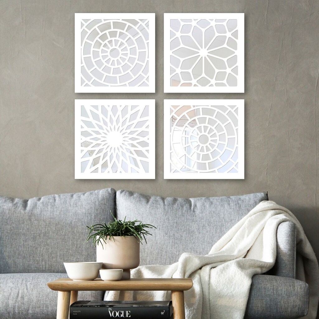 Set ogledala Wallity BYZ7436502136122, bijela