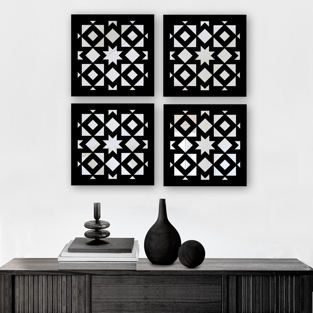 Set ogledala Wallity SYH15088400391, crna