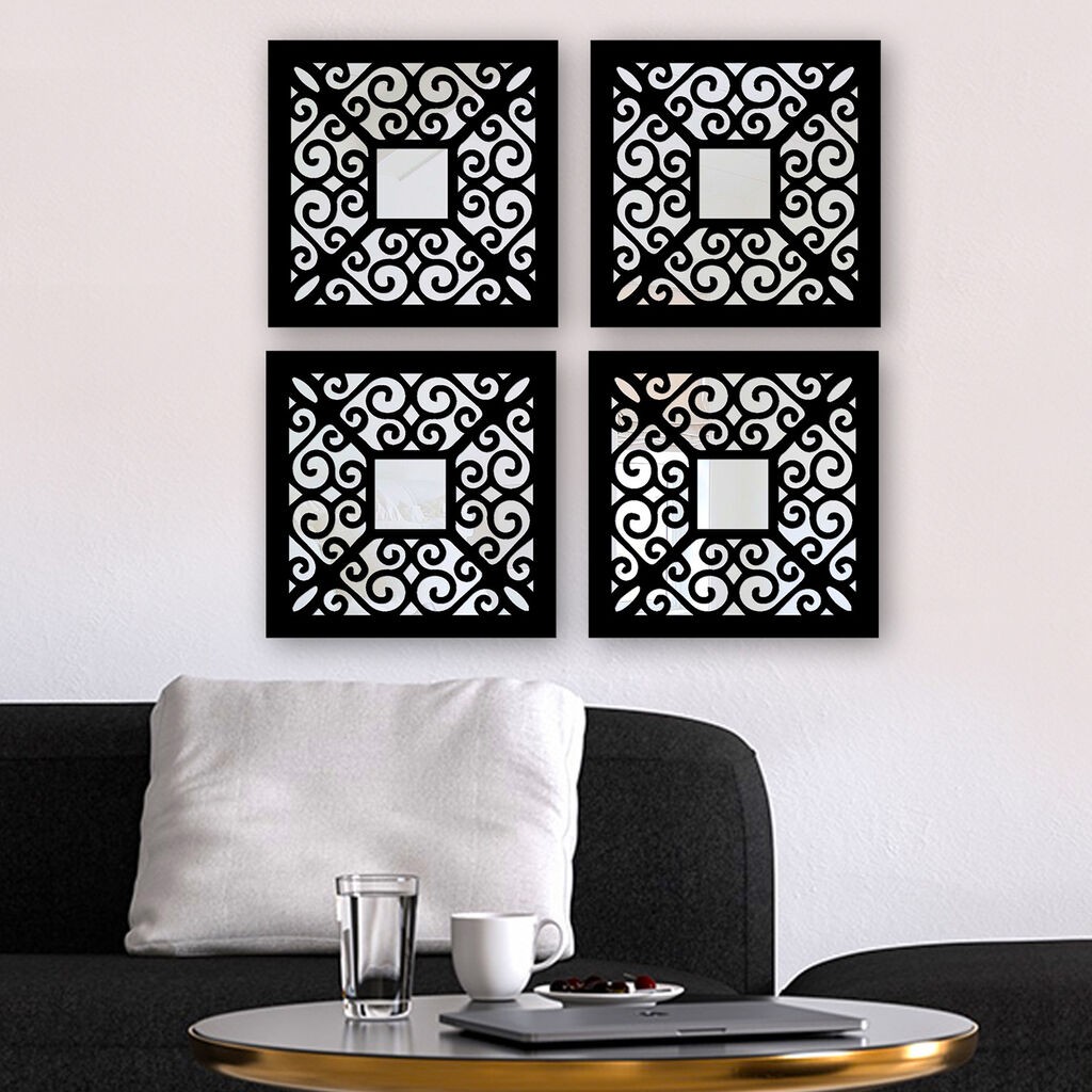 Set ogledala Wallity SYH06833628, crna