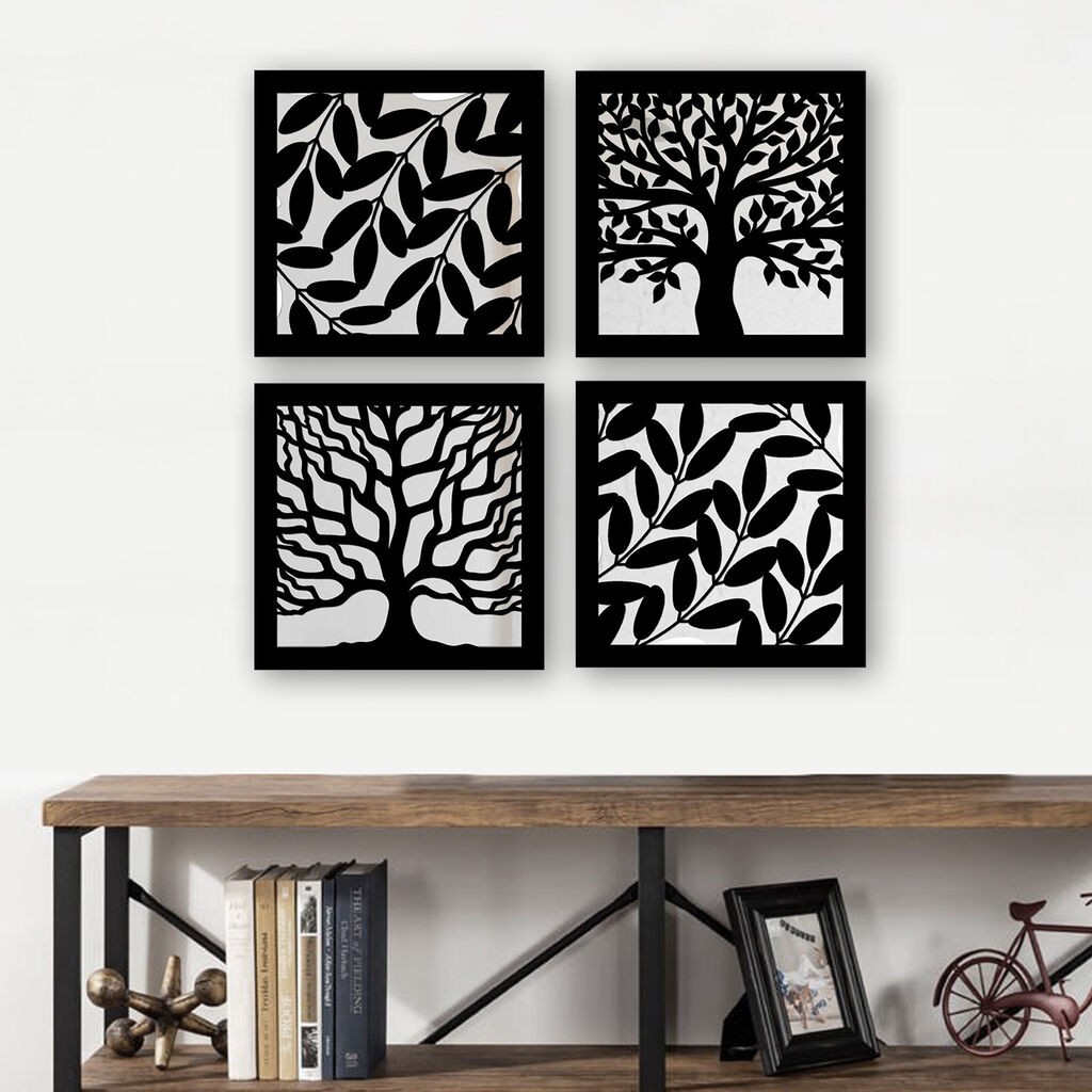 Set ogledala Wallity SYH7436502136139, crna