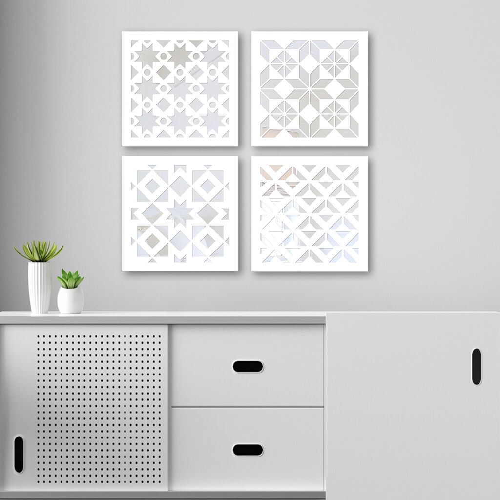 Set ogledala Wallity BYZ1508840039, bijela