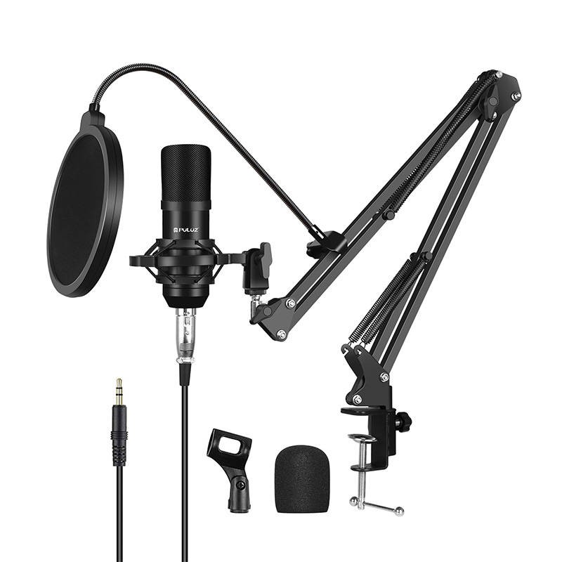 Puluz Studio Broadcast mikrofon PU612B, Crni