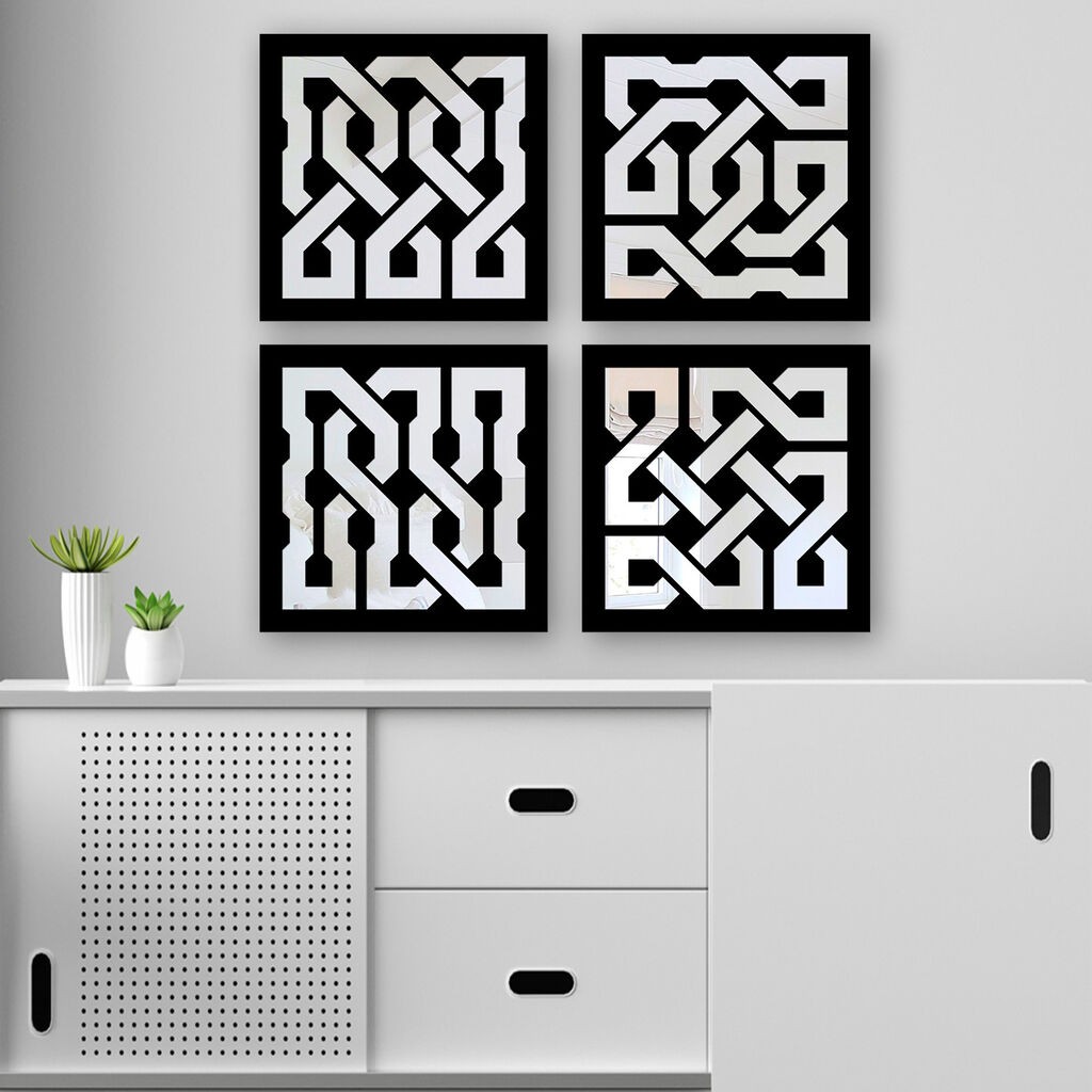 Set ogledala Wallity SYH1896810094, crna