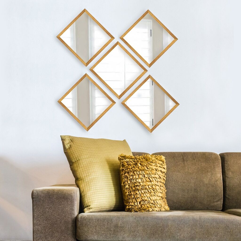 Set ogledala Wallity SETAYNA_028, zlatna