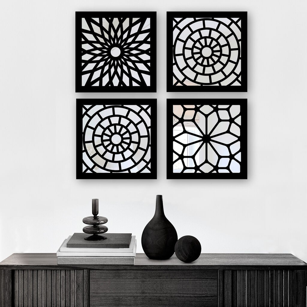 Set ogledala Wallity SYH7436502136122, crna