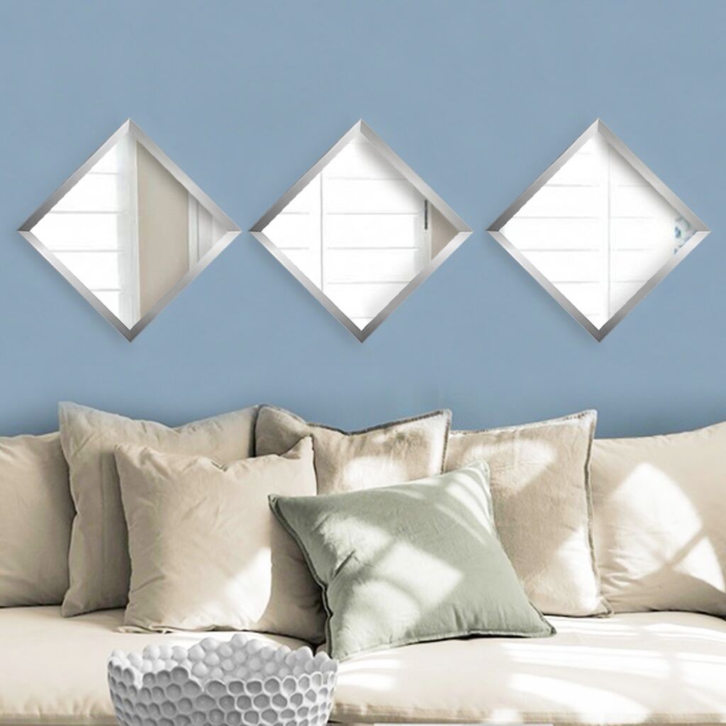 Wallity Set ogledala SETAYNA_051, Srebrna