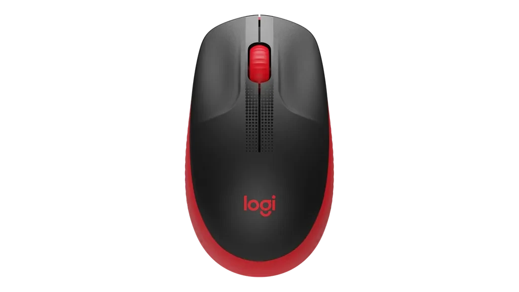 Logitech Bežični miš M190, Crno-crveni