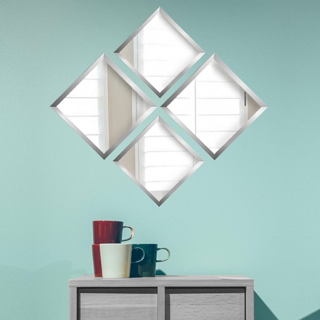 Wallity Set ogledala SETAYNA_047, Srebrna