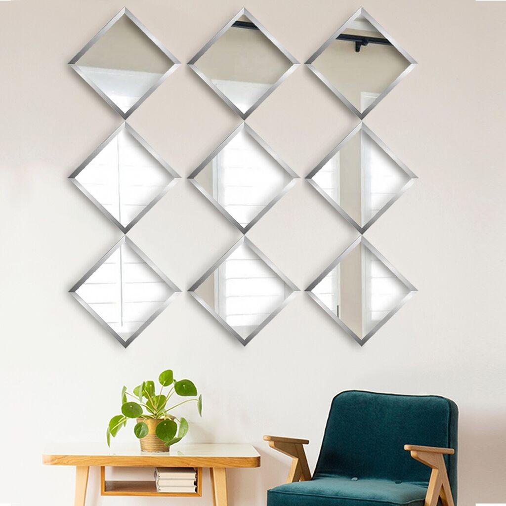 Wallity Set ogledala SETAYNA_035, srebrna