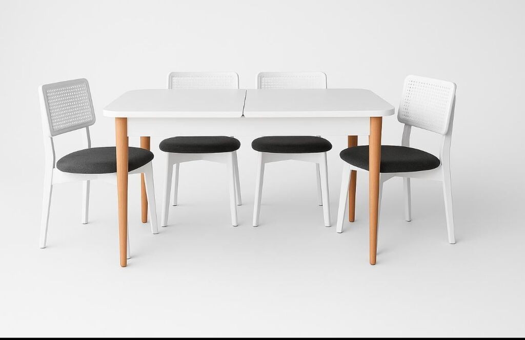 Hanah Home Trpezarijski set Lina, crno-bijela