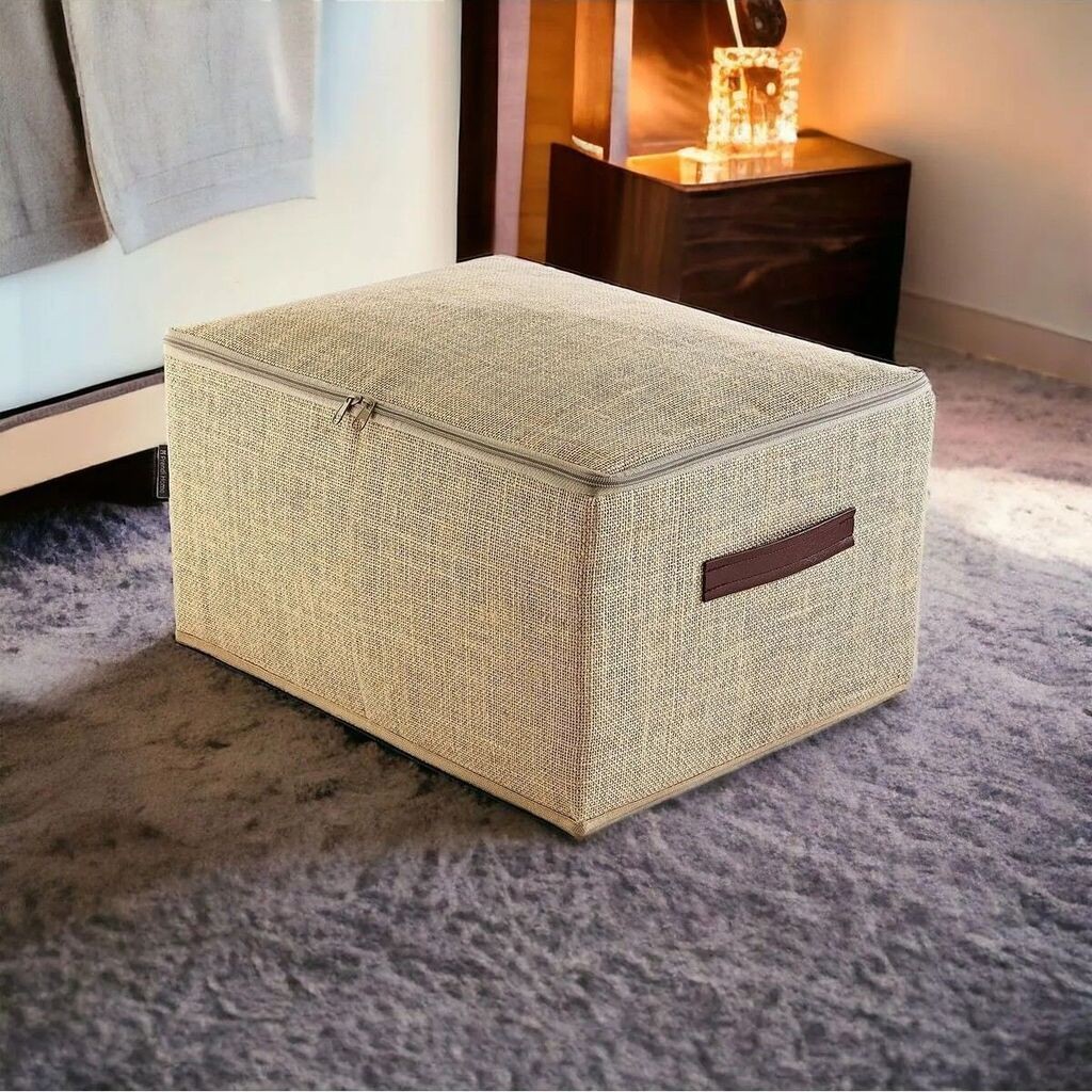 Aberto Design kutija za odlaganje od jute 1, 35x42x23 cm, bež