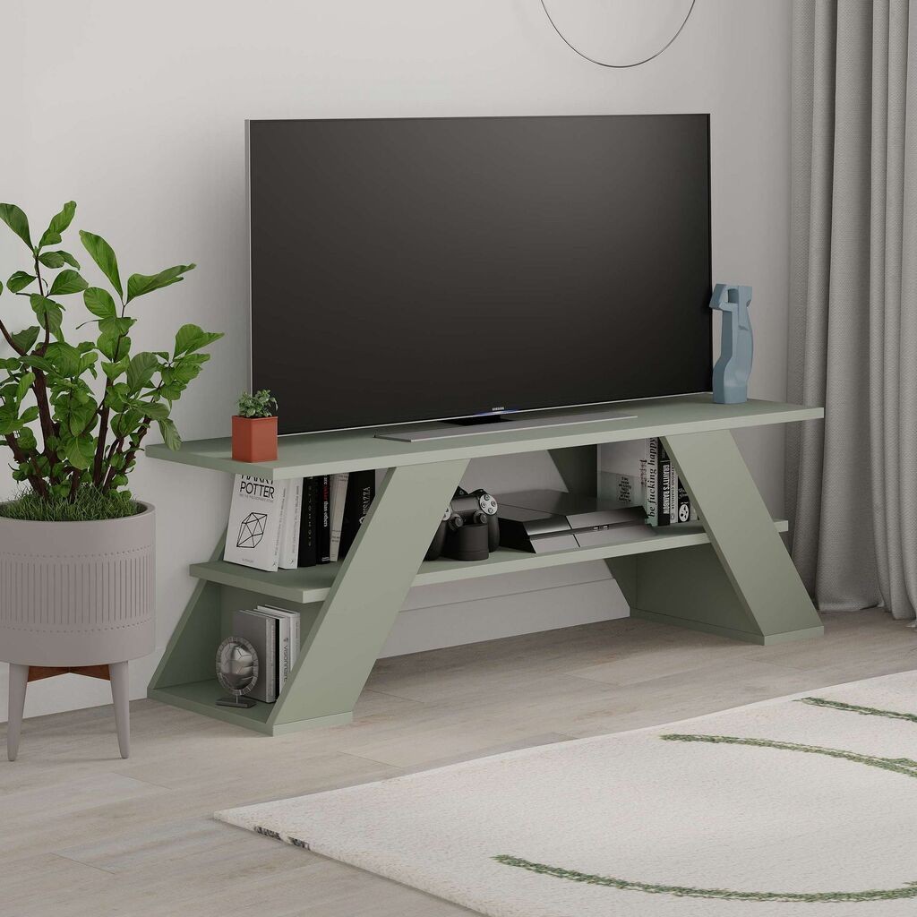 Hanah Home Farfalla TV ormarić, 120x40x33,5 cm, Maslinasta boja