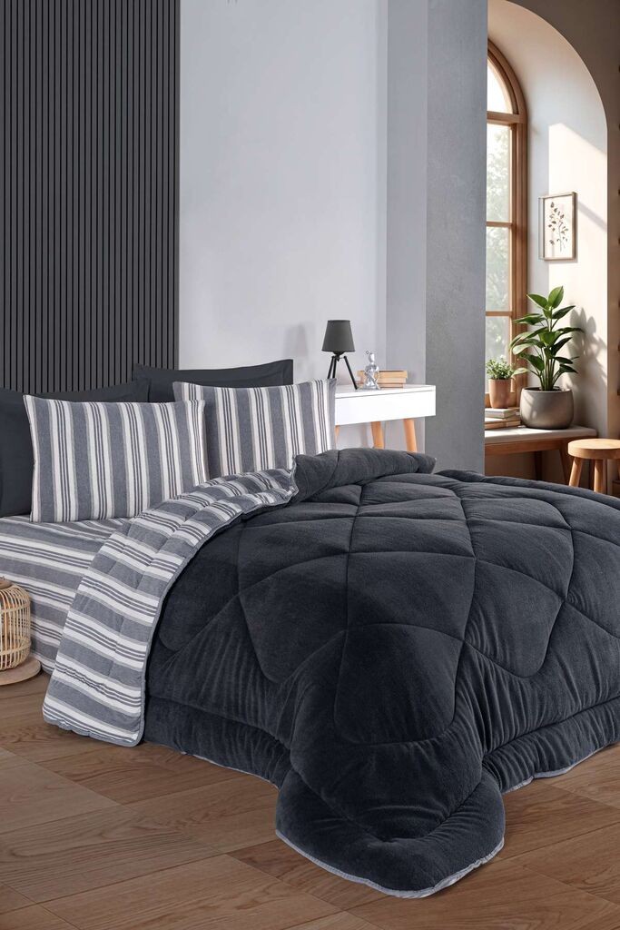 L'essentiel Maison Soft Line set jastučnica, 50x70 cm, 2 komada, antracit