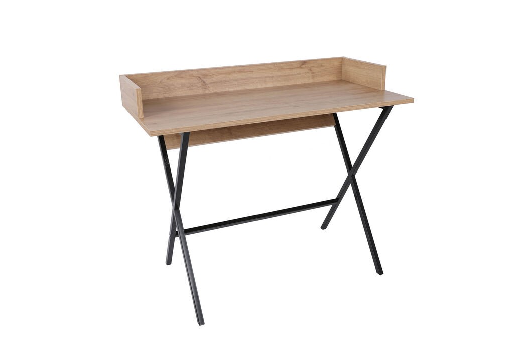 Hanah Home Monaco radni sto, 100x50x89 cm, Hrast-crni