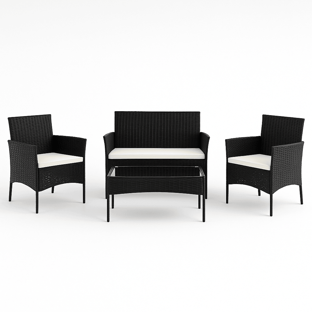 Giga Baštenska garnitura Solace, Za 4 osobe, Crni