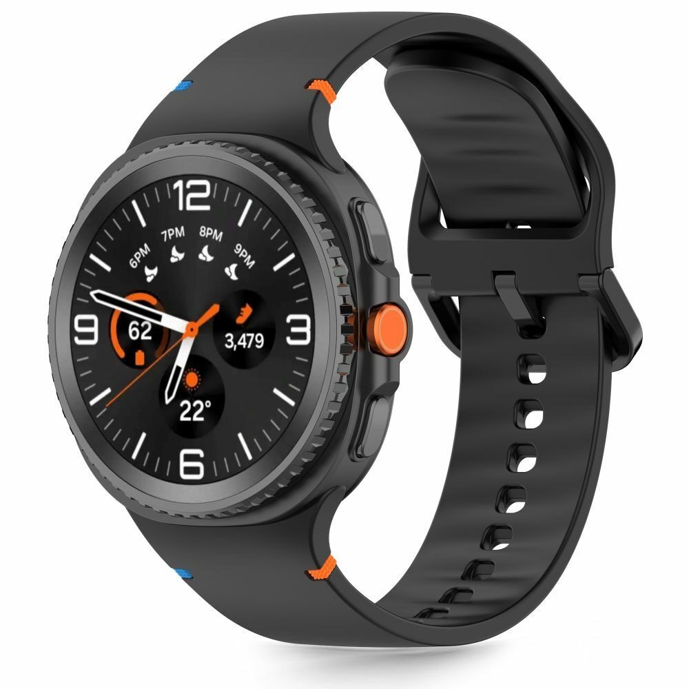 Tech Protect Silikonska narukvica za Samsung Galaxy Watch 8 / Classic, 40 / 44 / 46mm, Crna