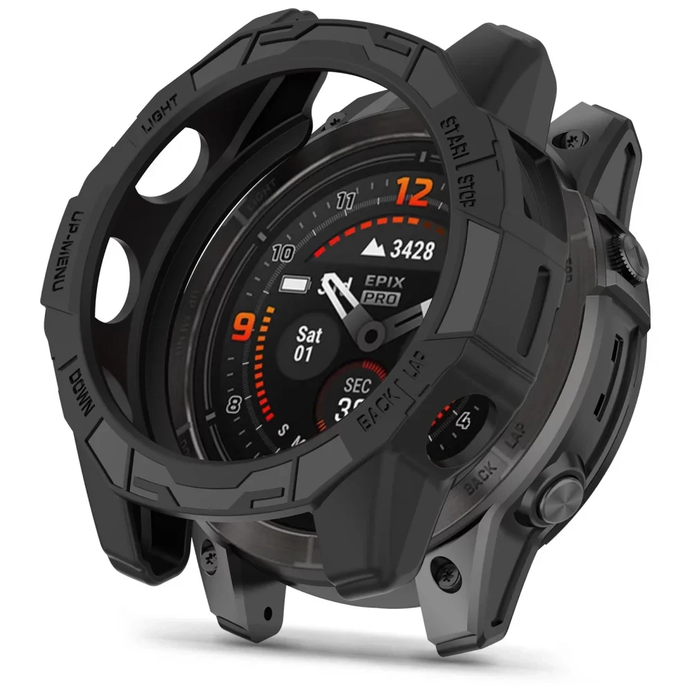 Tech Protect Maska za pametni sat Garmin Fenix 7 / 7 Pro Defense Air, Crna