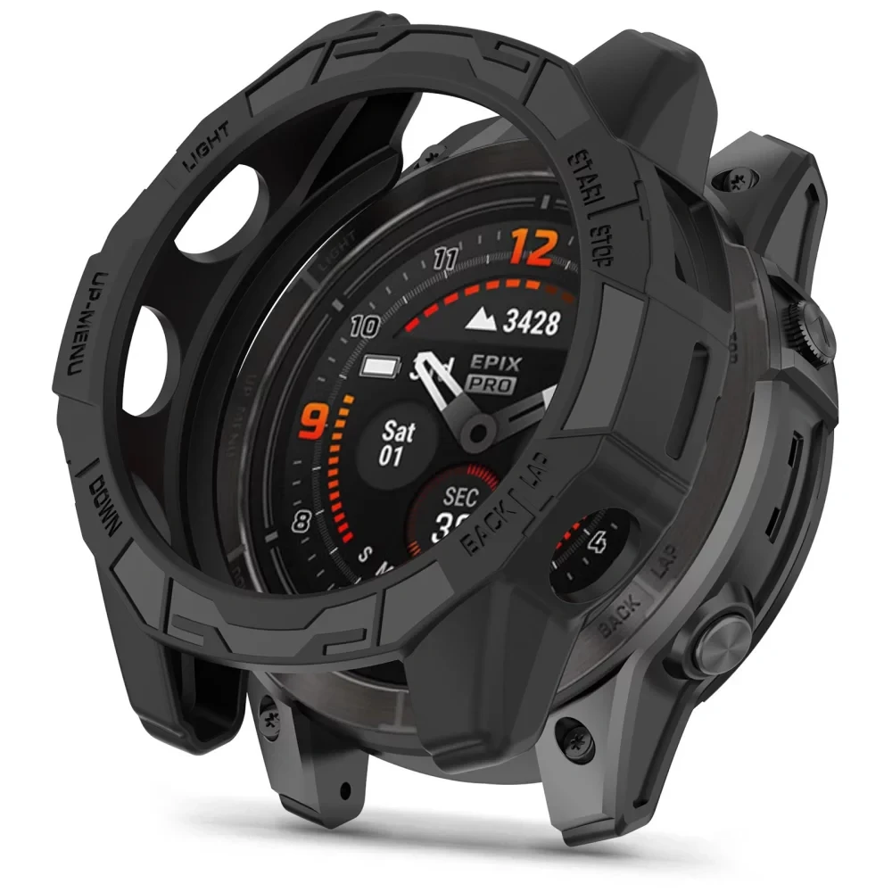 Tech Protect Maska za pametni sat Garmin Fenix 7X / 7X Pro Defense Air, Crna