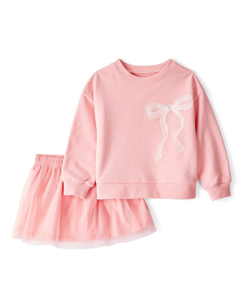 Carters Komplet za djevojčice, Dukserica i Suknja, 2T253910, Rozi