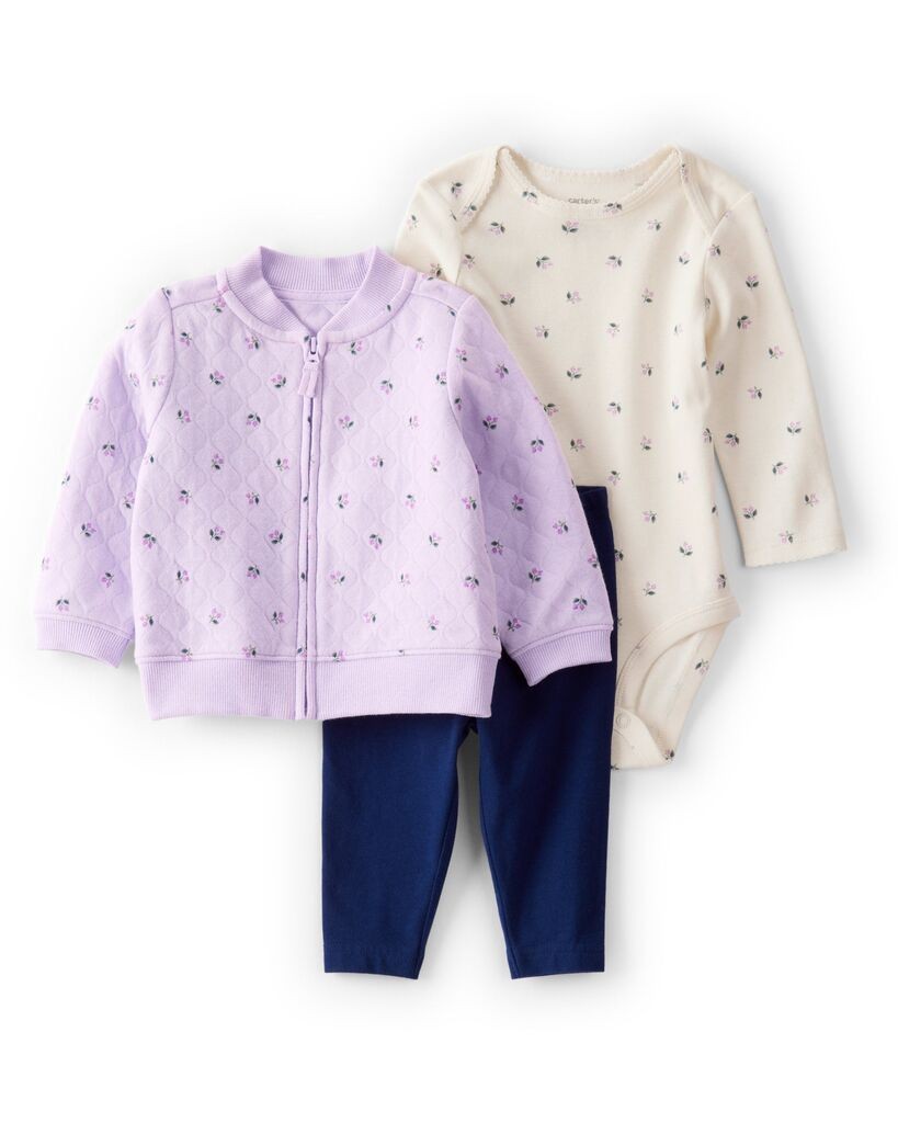 Carters Komplet za bebe, Duks jakna, Bodi i Helanke, 1T878310. Šareni