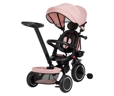 Elipso Tricikl za bebe Free 2 Move 85369, Crno-rozi