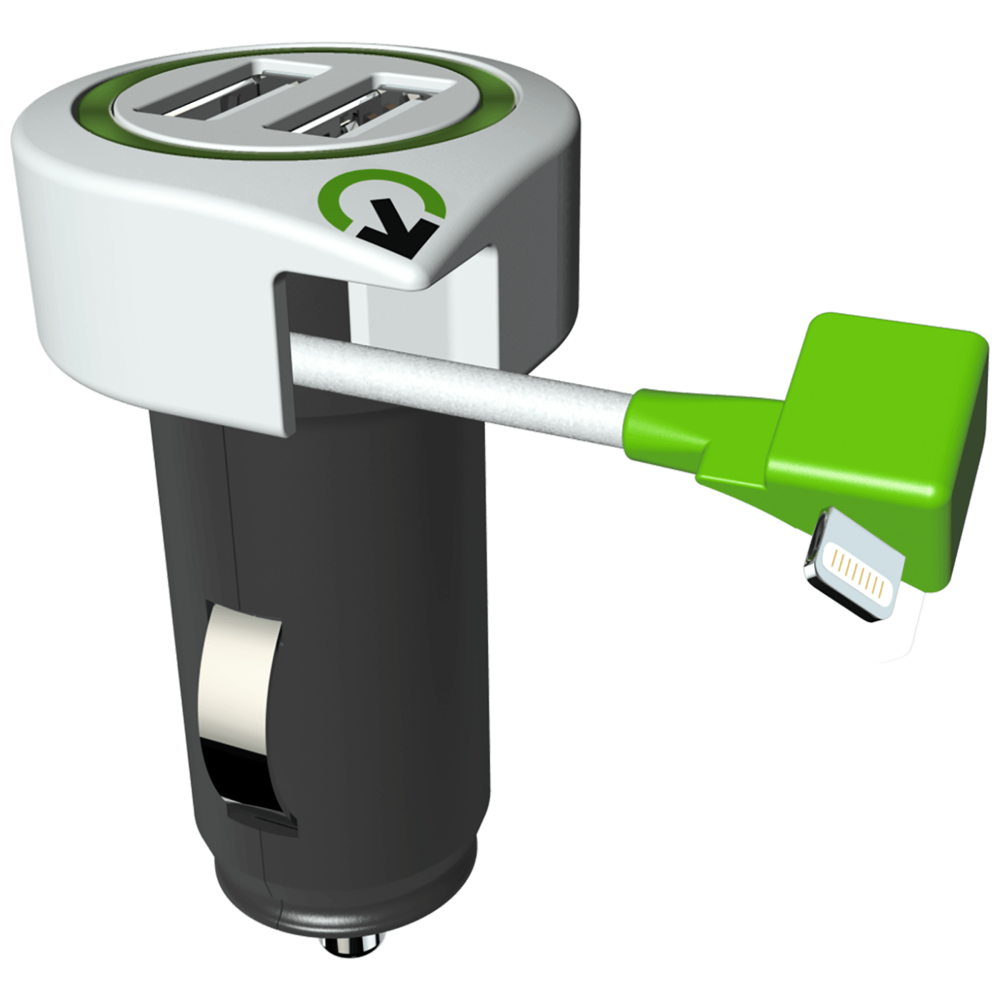 Q2Power, Auto punjač, Dual USB, 3.1A, lightning konektor, Triple USB Car Charger L