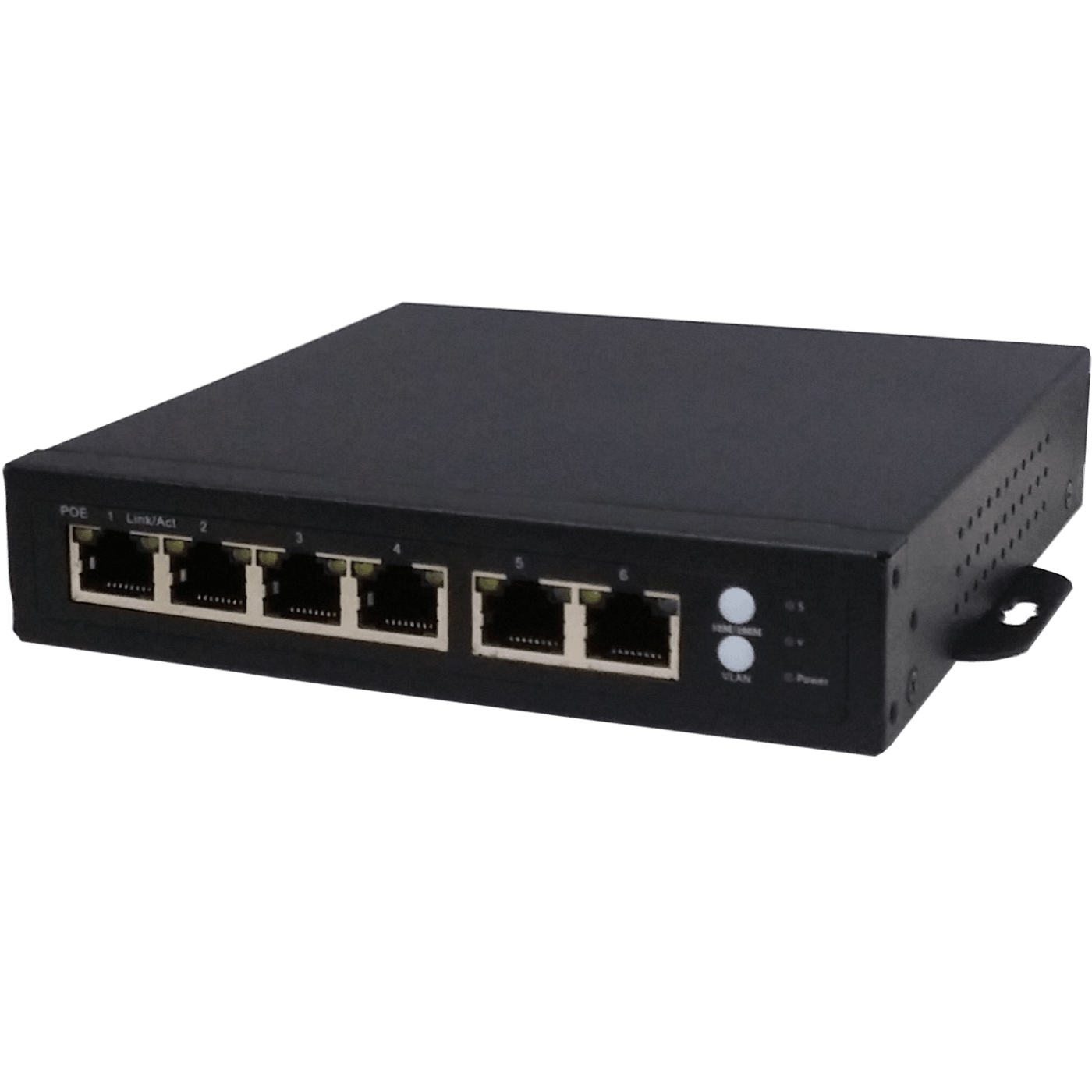 Amiko Home, PoE Mrežni Switch, 6 Port RJ-45, 4 PoE, Rack Ugradnja, POE SWITCH 4CH+2