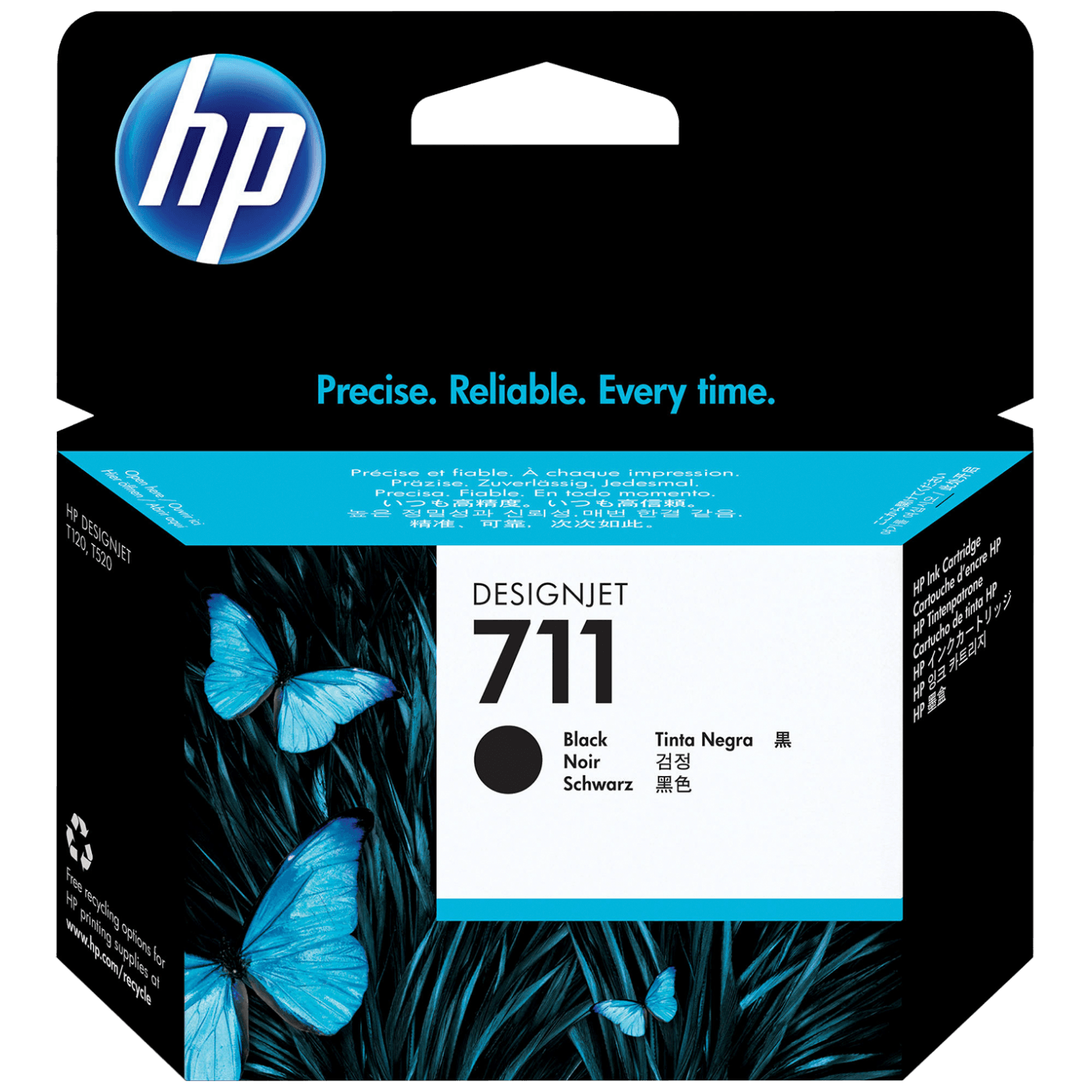 HP, Tinta 711 (CZ129A), 38 ml, crna, CZ129A