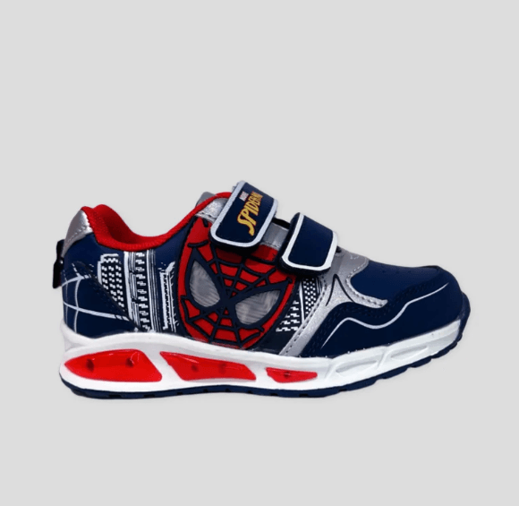 Chekich Patike za dječake Marvel Spiderman Lights, Teget-crvene