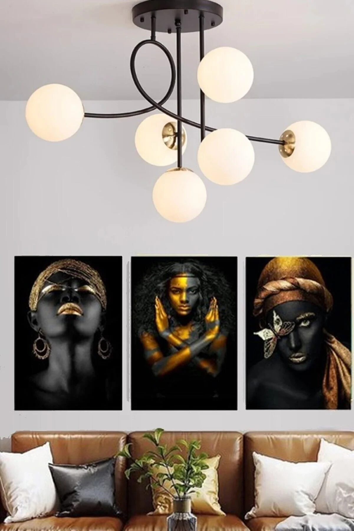 KryLight Luster Eva 6 crna