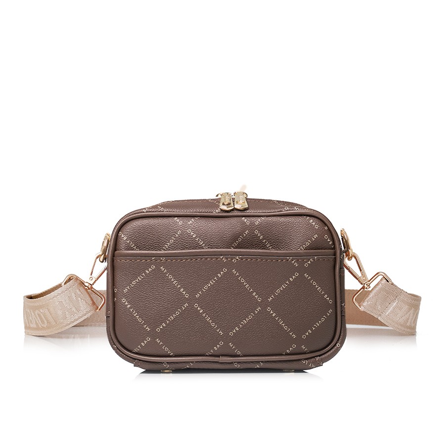 Lovely Bag Selena - Smeđa Torba, Zlatni Metal