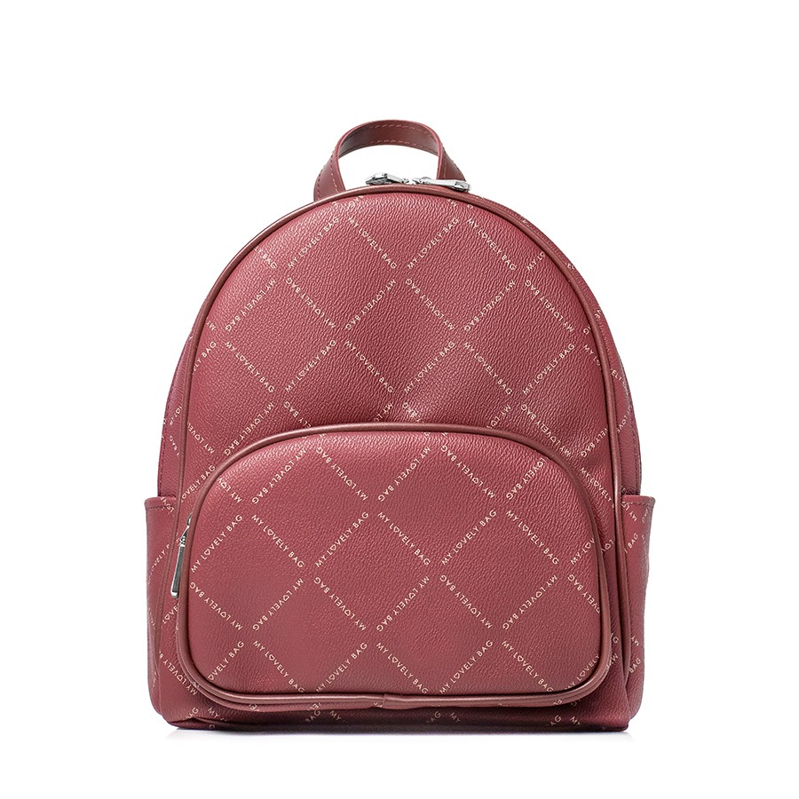 Lovely Bag Vanna - Bordo Ruksak, Srebreni Metal