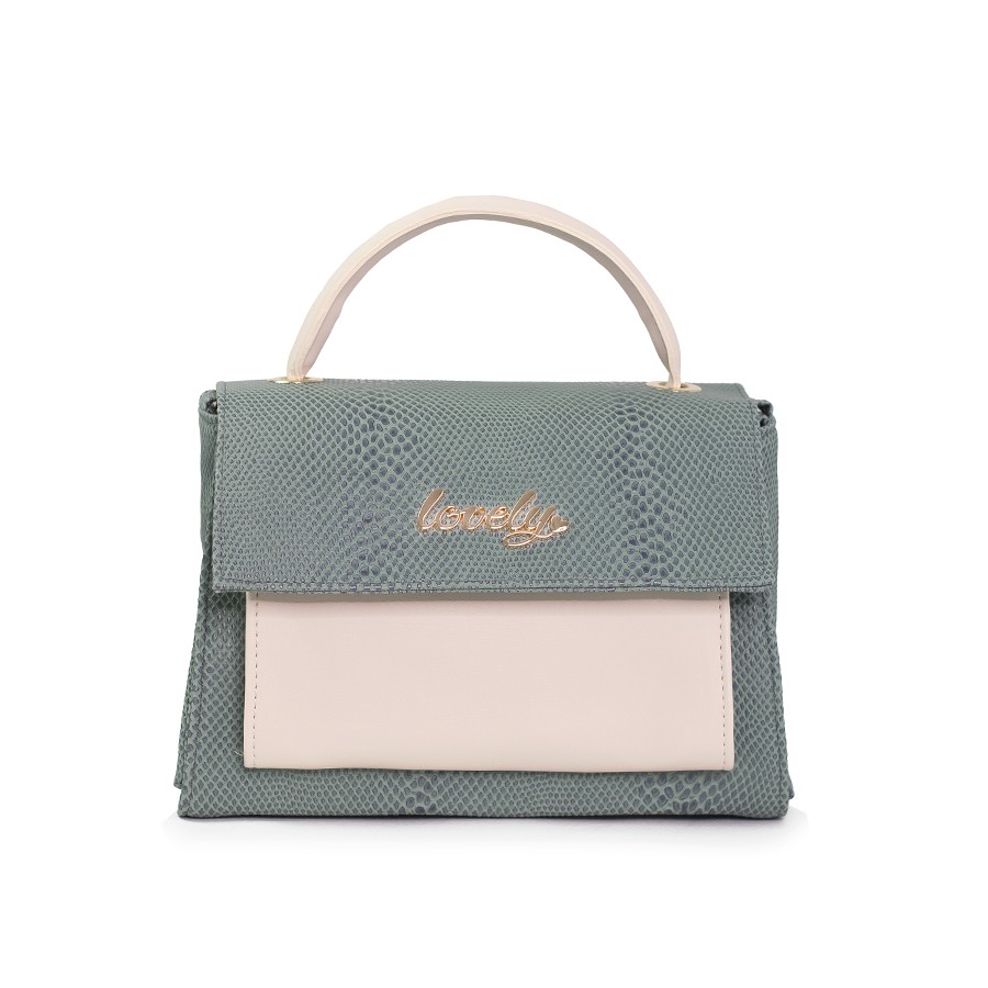 Lovely Bag Ruby - Mint/Bež Torba, Crni Metal
