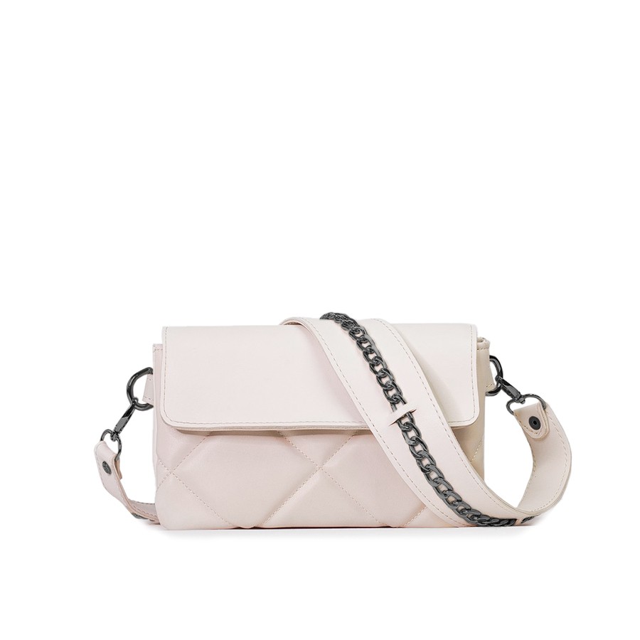 Lovely Bag Xenia Baby - Svijetlo Bež Torba, Crni Metal