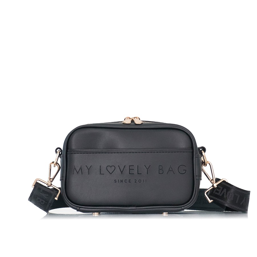 Lovely Bag Selena - Crna Torba, Zlatni Metal