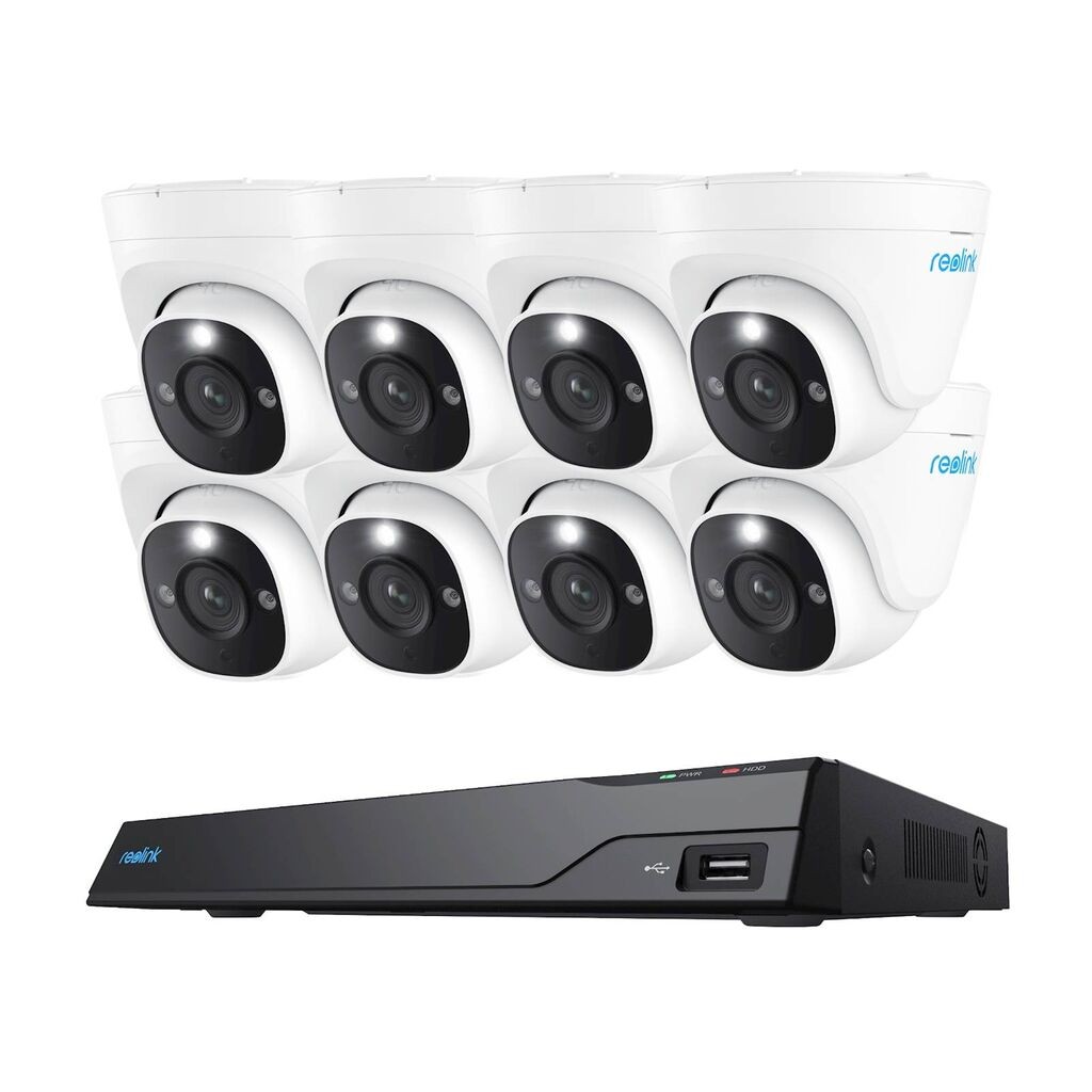 Reolink NVR snimač+ 8x kamera NVS16-12MD8 4K, 12MP, 16 kanalni NVR, 4TB HDD, 8x kamera