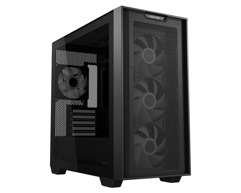 ASUS Case A21 Plus TG ARGB, micro-ATX, crna