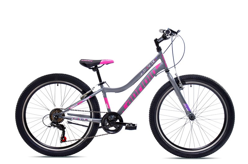 Capriolo Bicikl za djevojčice 24"/13" Diavolo 400, Sivo-Roza