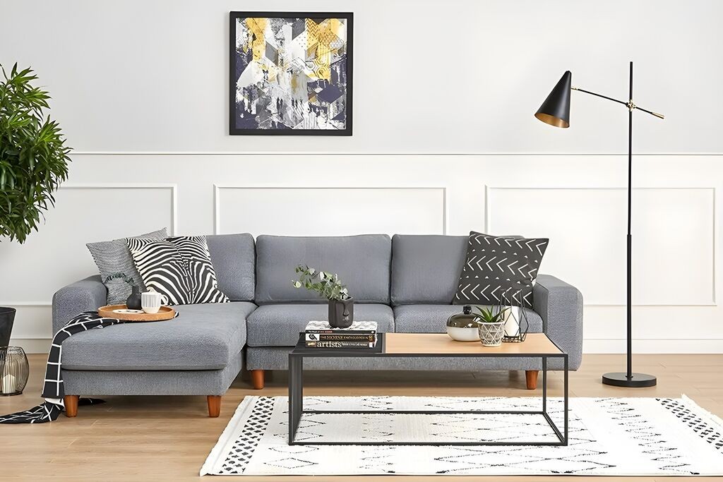 Hanah Home Club stol Riley, 120x40x40 cm, Bež-crni