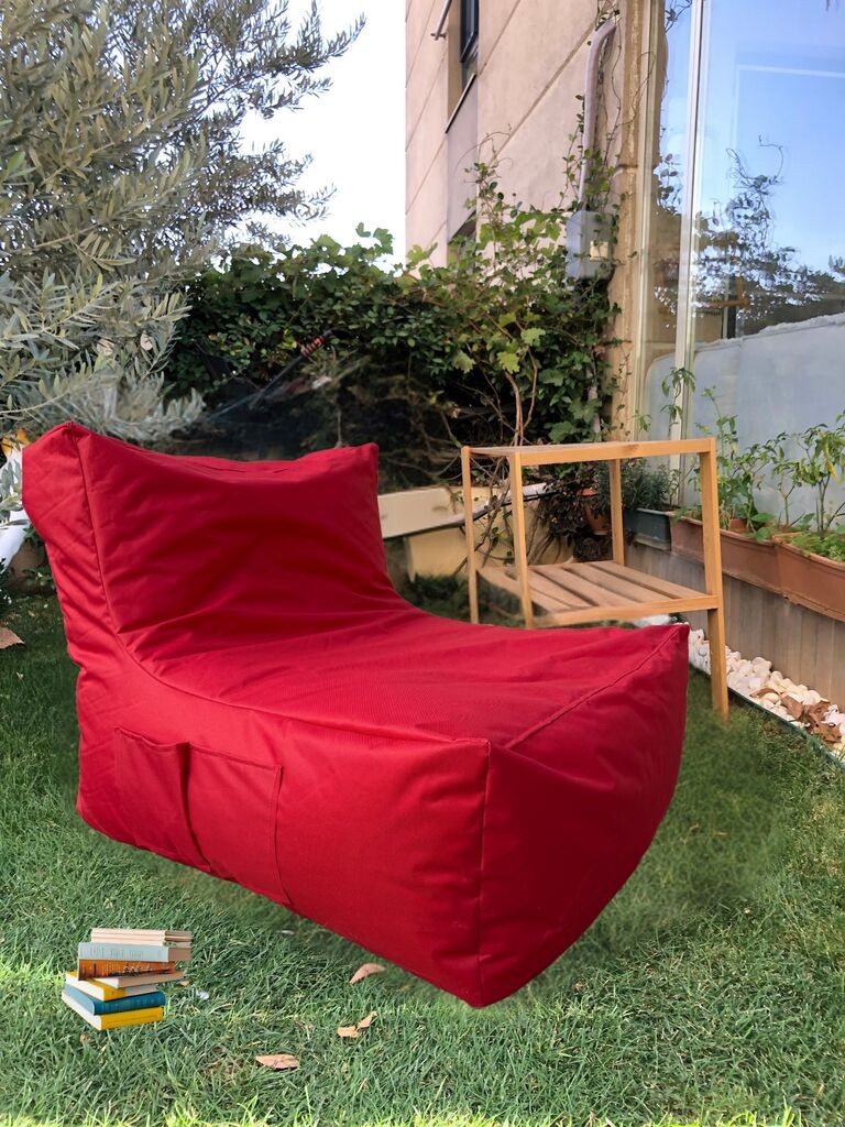 Atelier del Sofa Lazy bag Sedir, 75x70x95 cm, Crvena