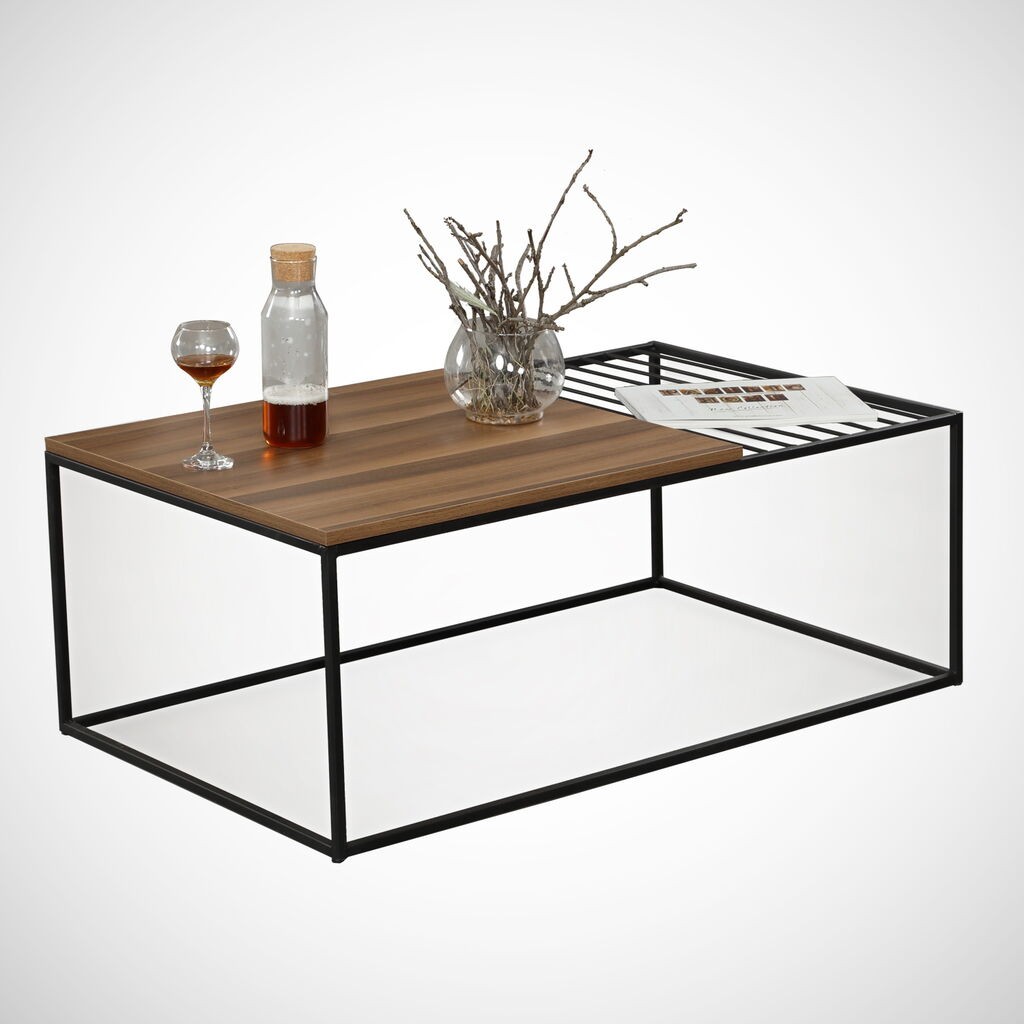 Hanah Home Klub sto Zinus, 95x43x55 cm, Smeđi-crni