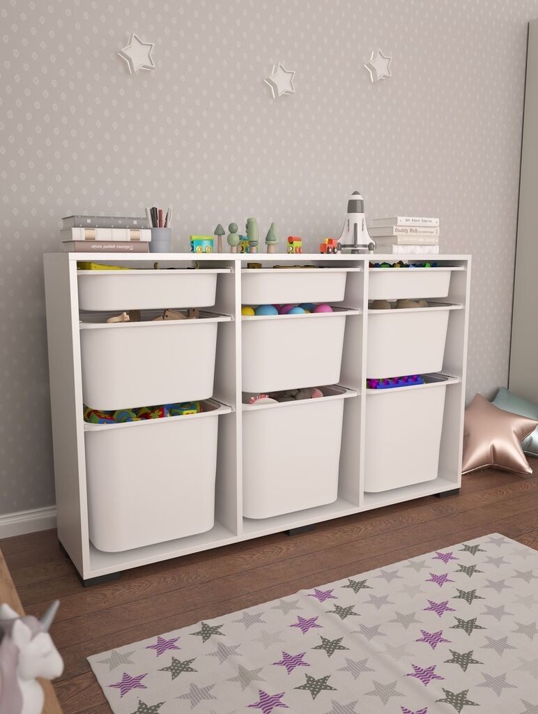 Hanah Home Višenamjenska komoda Boffi, 134x84x30 cm, Bijela