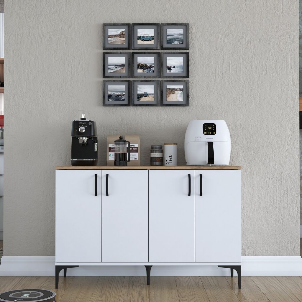 Hanah Home Višenamjenska komoda JE162-3268, 120 x 78,6 x 40 cm, Bijela