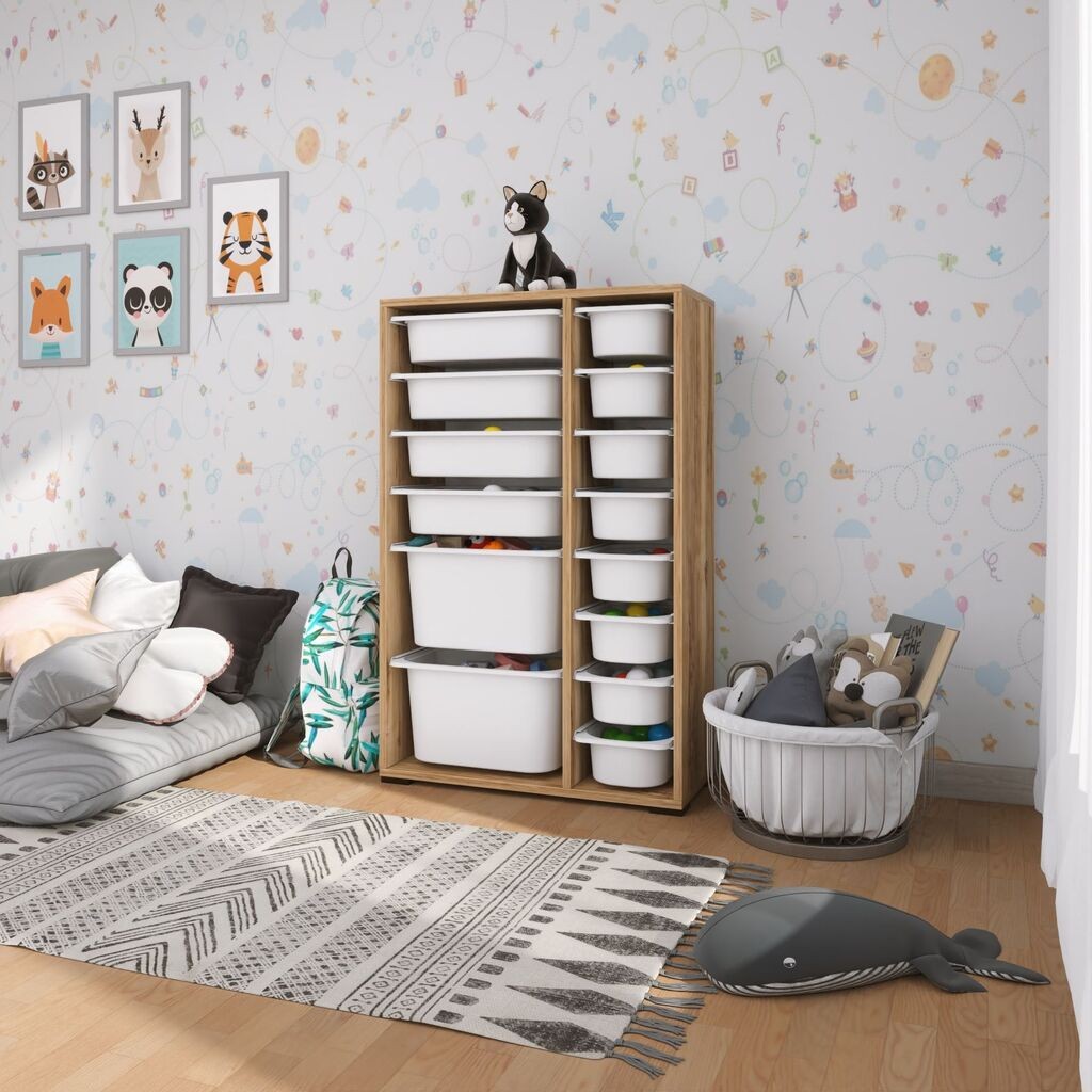 Hanah Home Višenamjenska komoda Rine 2D4K8U, 69,5 x109 x30 cm, Orah