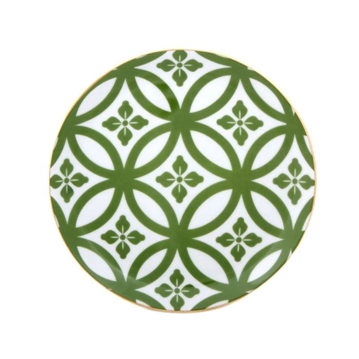 Porland plitki tanjir 17 cm Morocco,  zelene boje