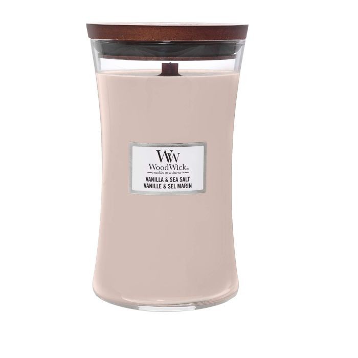 WoodWick Mirisna svijeća Classic Vanilla & Sea Salt, velika