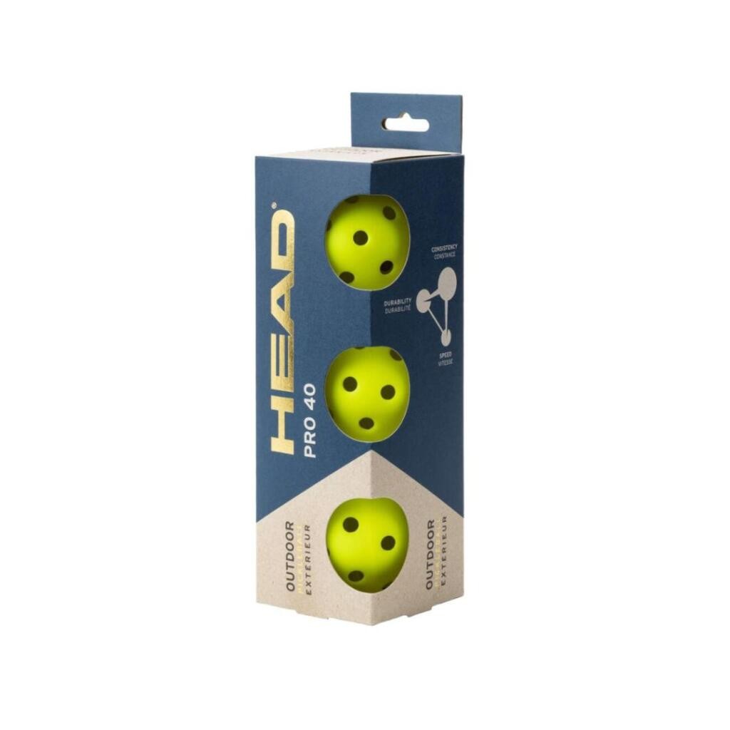 Head Loptice za pickleball Pro 40, 3 komada, Zelene