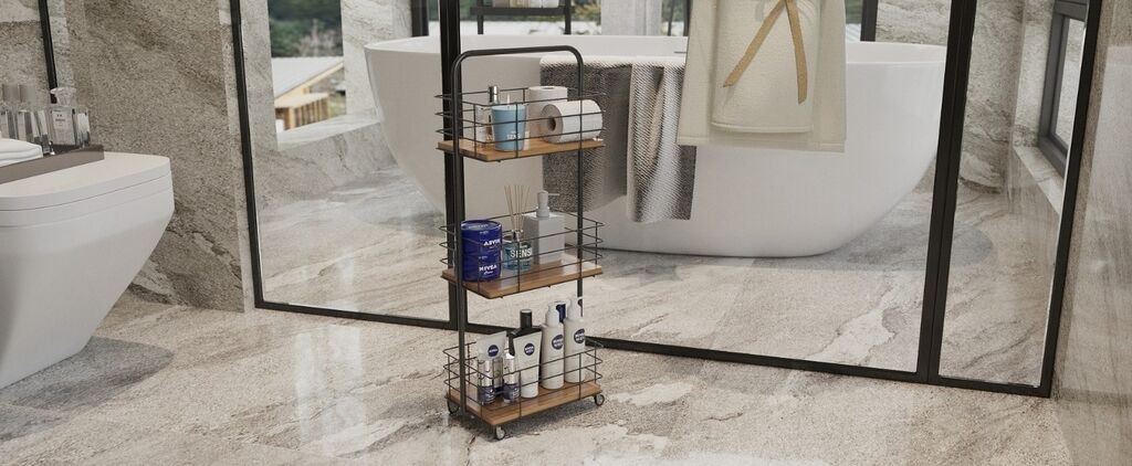 Hermia Organizator za Kupaonicu SG015-B, Crni